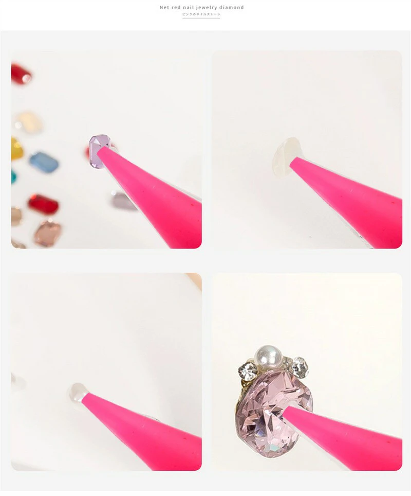 Nail Tools Set Manicure Tweezers Pencil Sharpener Nail Rhinestone Picker Dotting Wax Pen