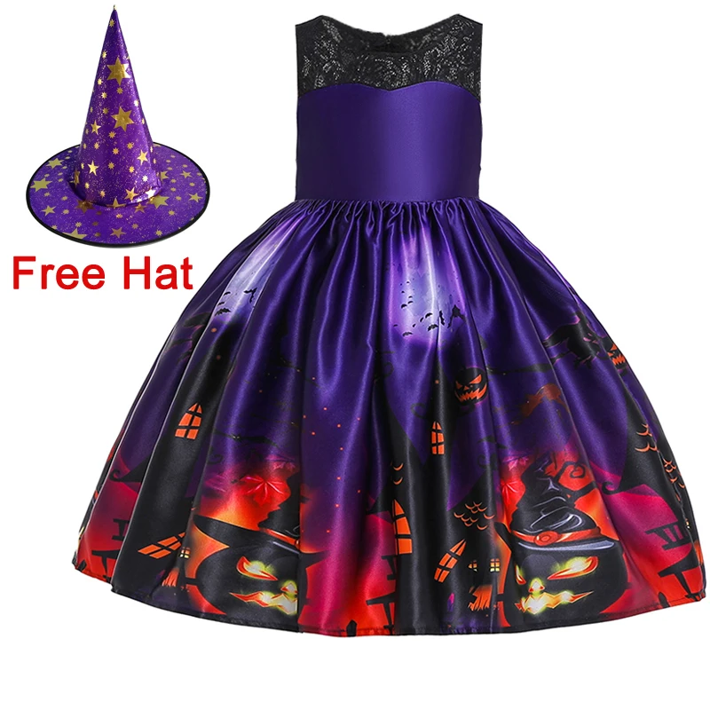 MQATZ Best Selling Halloween Cosplay Costume Applique Kids Party Dress For 2-8y Girl wear