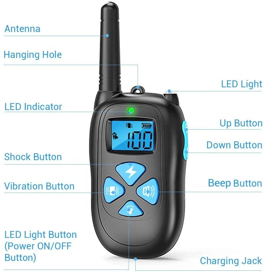 
2020 Amazon hot sale remote dog training collar no bark collar with 1500 ft range 