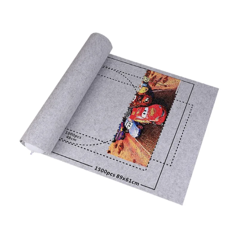 puzzle Mats Large Puzzle Saver Roll Jigsaw Storage Felt Mat Puzzle board Player with Drawstring Storage