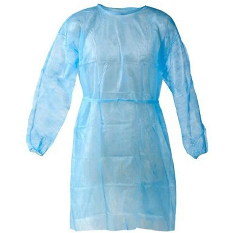 SJ PPE Isolation Gown Medical Grade Hospital Doctor Nurse Protection Gown Disposable Non-woven Isolation Gown Yellow