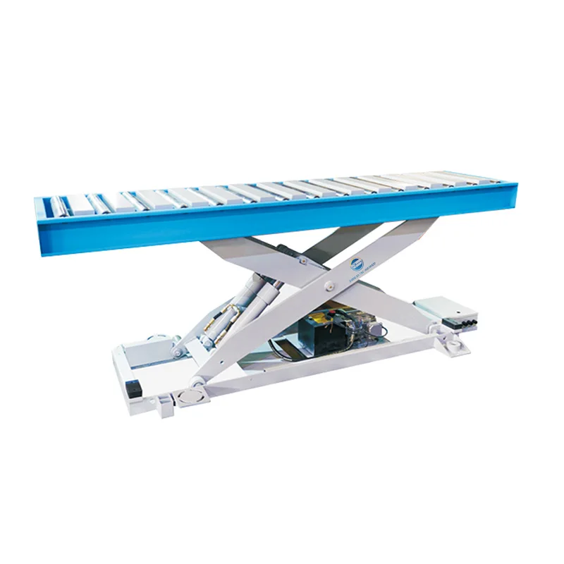 MB Foot switch control 1 Ton fixed roller lift table Drum lift table assembly line