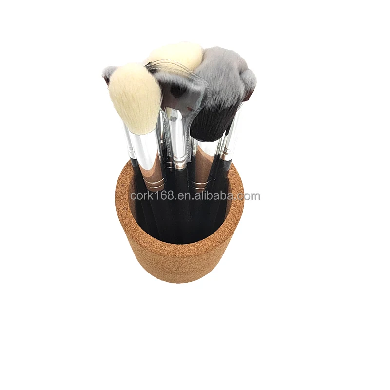 European cork makeup brush holder cosmetic storage bucket makeup brush storage bucket
