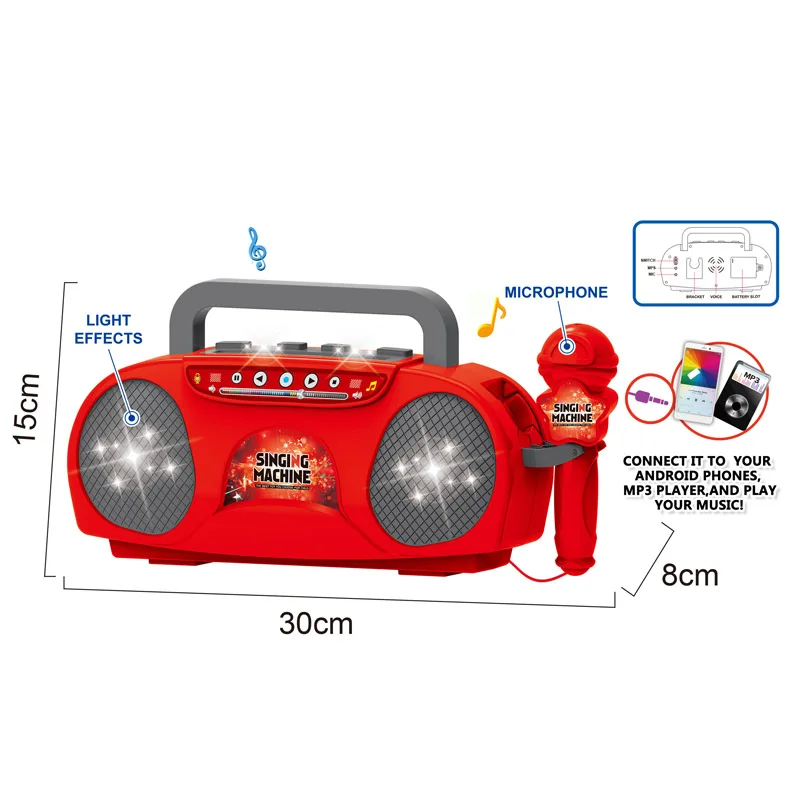 Baby Preschool Electronic Musical Microphone Kids Instrument Set Children Singing Machine Toy For Girls
