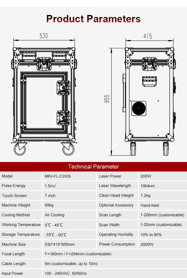 laser 200w cleanlaser similar tool cleaning laser rust removal machine
