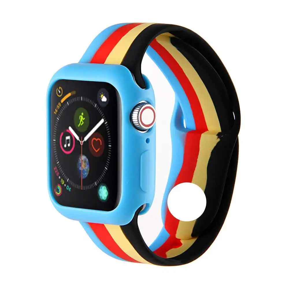 Yapears 2021 New Soft Silicone Sport Band for iwatch 38 40 42 44 series 1 2 3 4 5 6 SE