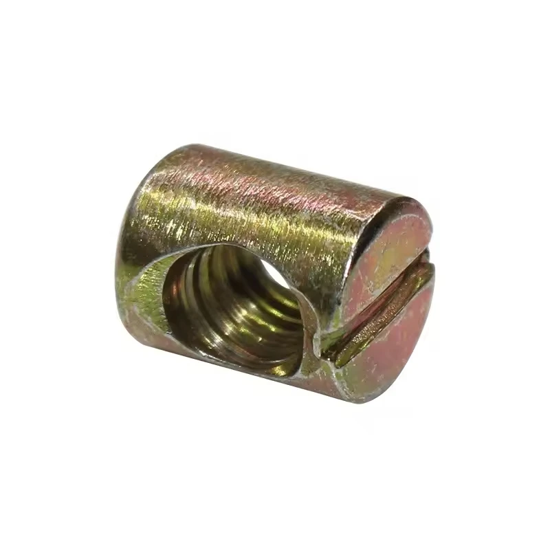 High Precision Zinc Brass Carbon Steel Brass Stainless Steel M8 X 12mm M3 M4 M6 Cross Dowel Barrel Nut