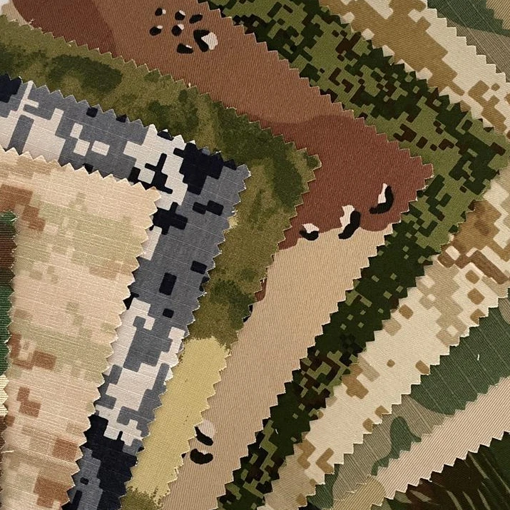 Camouflage Fabric Stock for Garment Plain Camouflage Printed Fabric