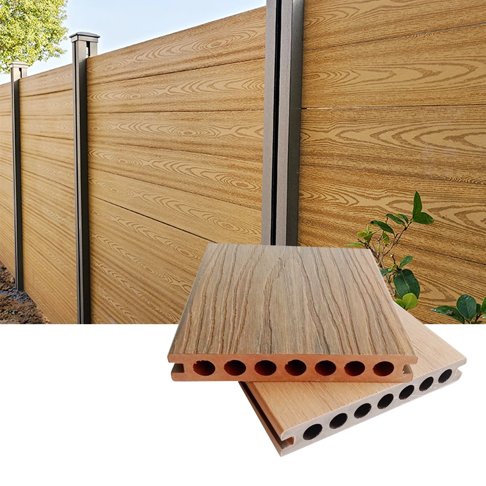 Factory Wholesale Wood Texture Anti-Aging Insect Proof Mildew Proof Farm Decorative Garden Wpc Fence Panels