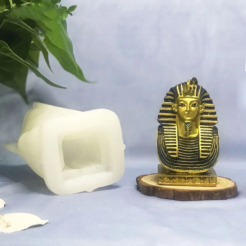 M3144 New Ancient Egyptian Pharaohs Candle Mold Wax Candle Mold Candle Mold Silicone Rubber