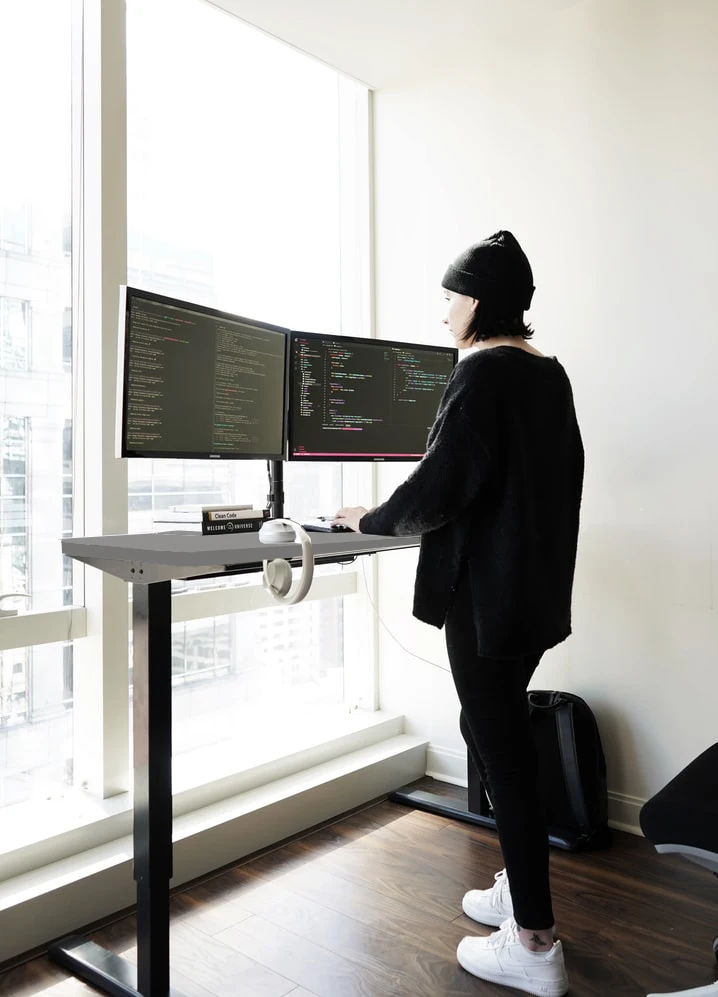 Electric Sit And Stand Desk,Height Adjustable Furniture Desk Table Top,Office Desk