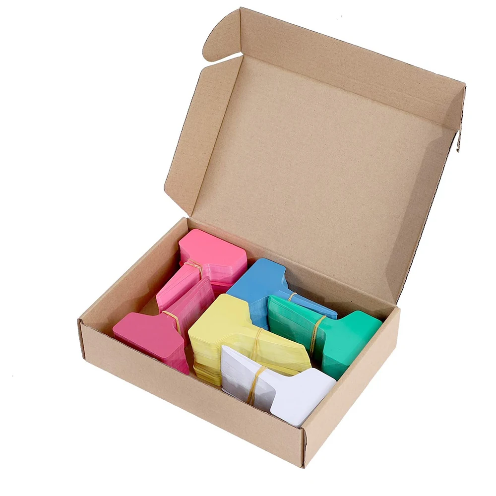 100 Pcs Colors 2X10CM Plastic Waterproof Garden Plant Tags Nursery Garden Labels Markers Plant Stakes