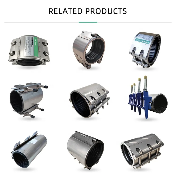 pipe oil ss 316 stainless steel coupling hdpe repair clamp