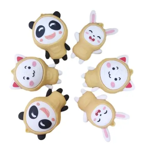 LH high quality 3D PVC key ring kawaii design handmade silicone cartoon ornaments pvc crafts