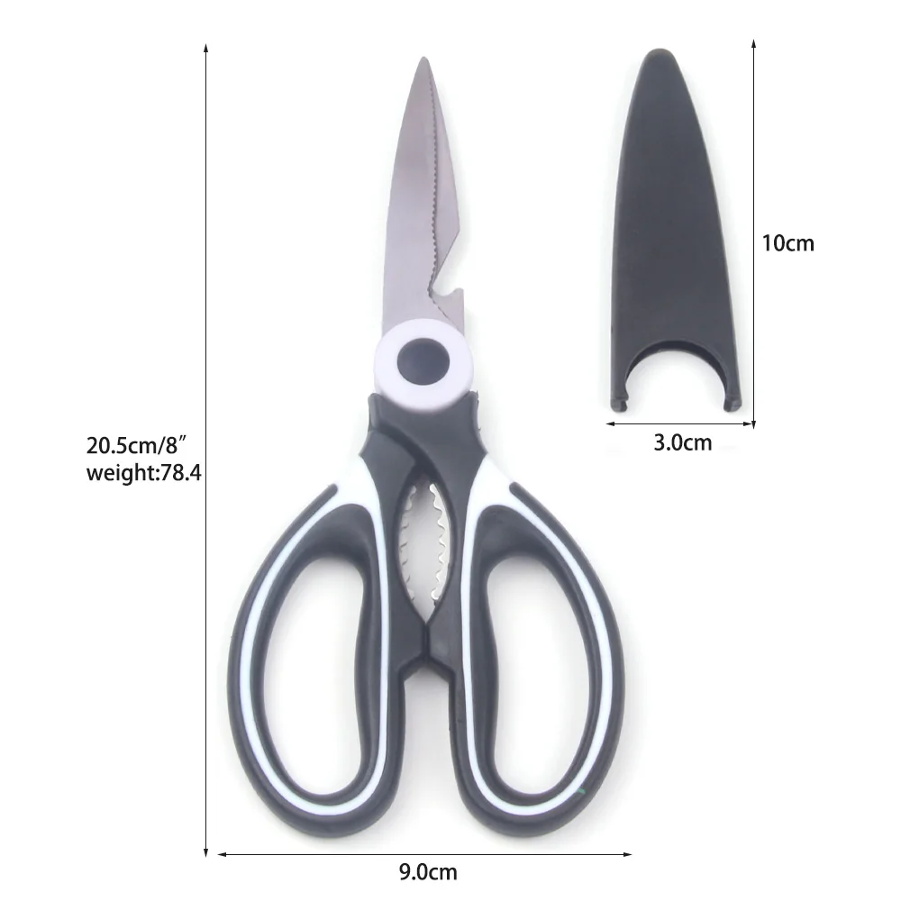 Multipurpose Stainless Steel Ultra Sharp Utility  Cooking Scissors for kitchen