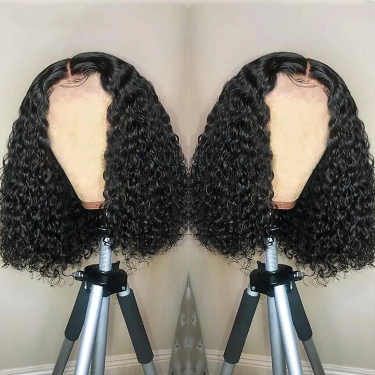 Raw Peruvian Human Hair Lace Front Bob Short Wig,Full Lace Pixie Cut Deep Curly Wig Vendor,Perruque Closure HD Frontal Wigs