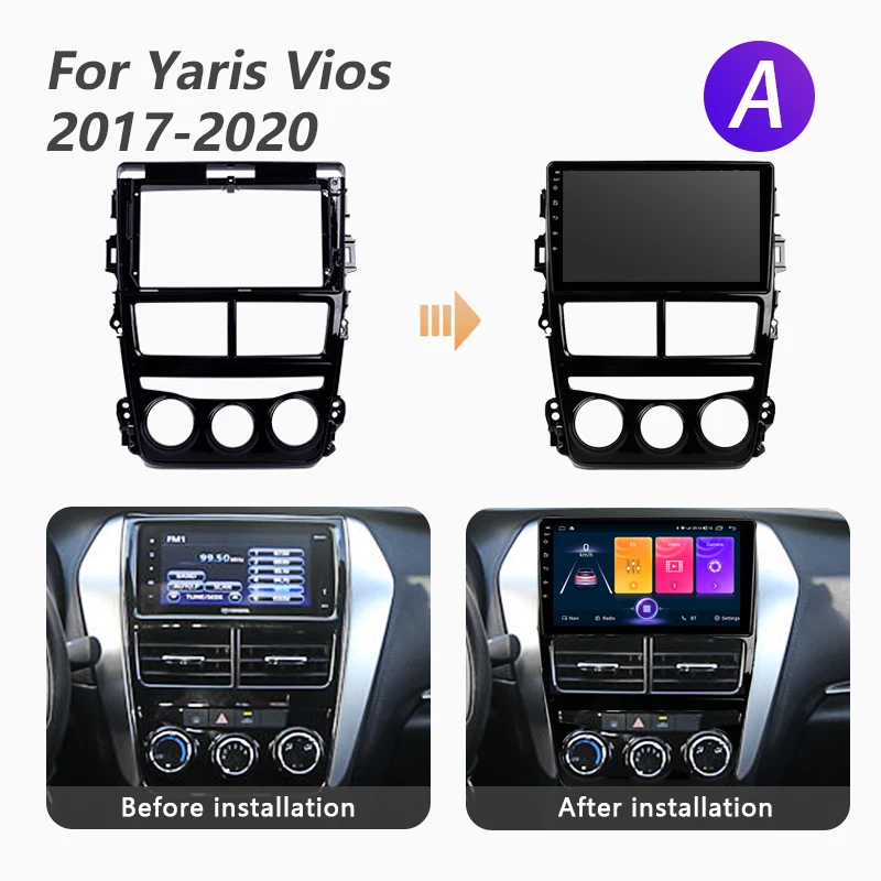 Octa-Core for Radio Stereo Android Audio Touch Screen Car Auto DVD Player Multimedia Toyota Yaris Vios 2017-2020