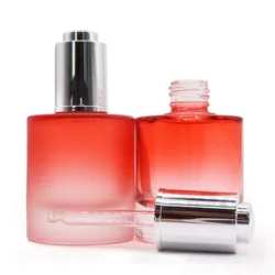 Reliable And Cheap Matte Dropper Bottle ,Push Button Flat Shoulder 30Ml Frosted Cosmetic Glass Botol Parfum