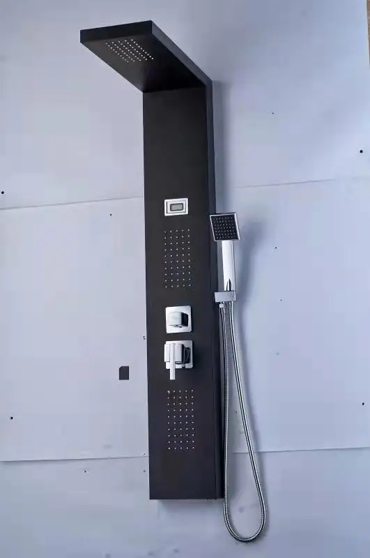 Nickel Brushed Shower Panel Column towers 304Stainless Steel Waterfall Spa Jets smart wall for bathroom massage
