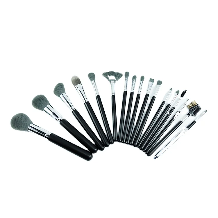 
18 pcs high end makeup brush set private professional makeup brush sets cosmetic brush set with goat hair 