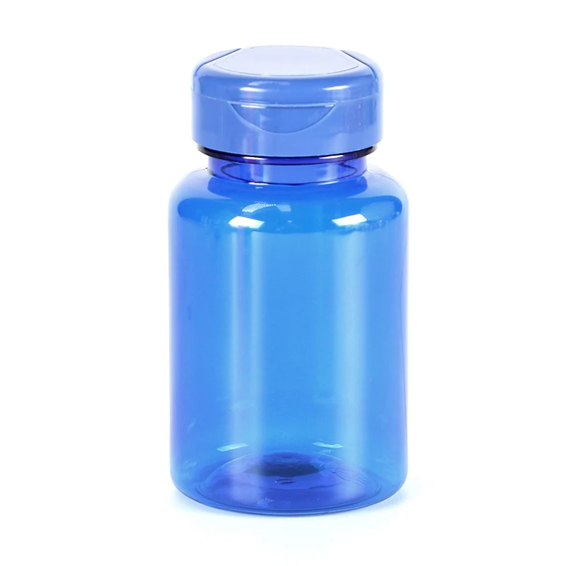 Plastic Vitamin Supplement Bottle Pet Capsule Tablet Pill Bottle Red Blue Orange Color 120ml Plastic Container