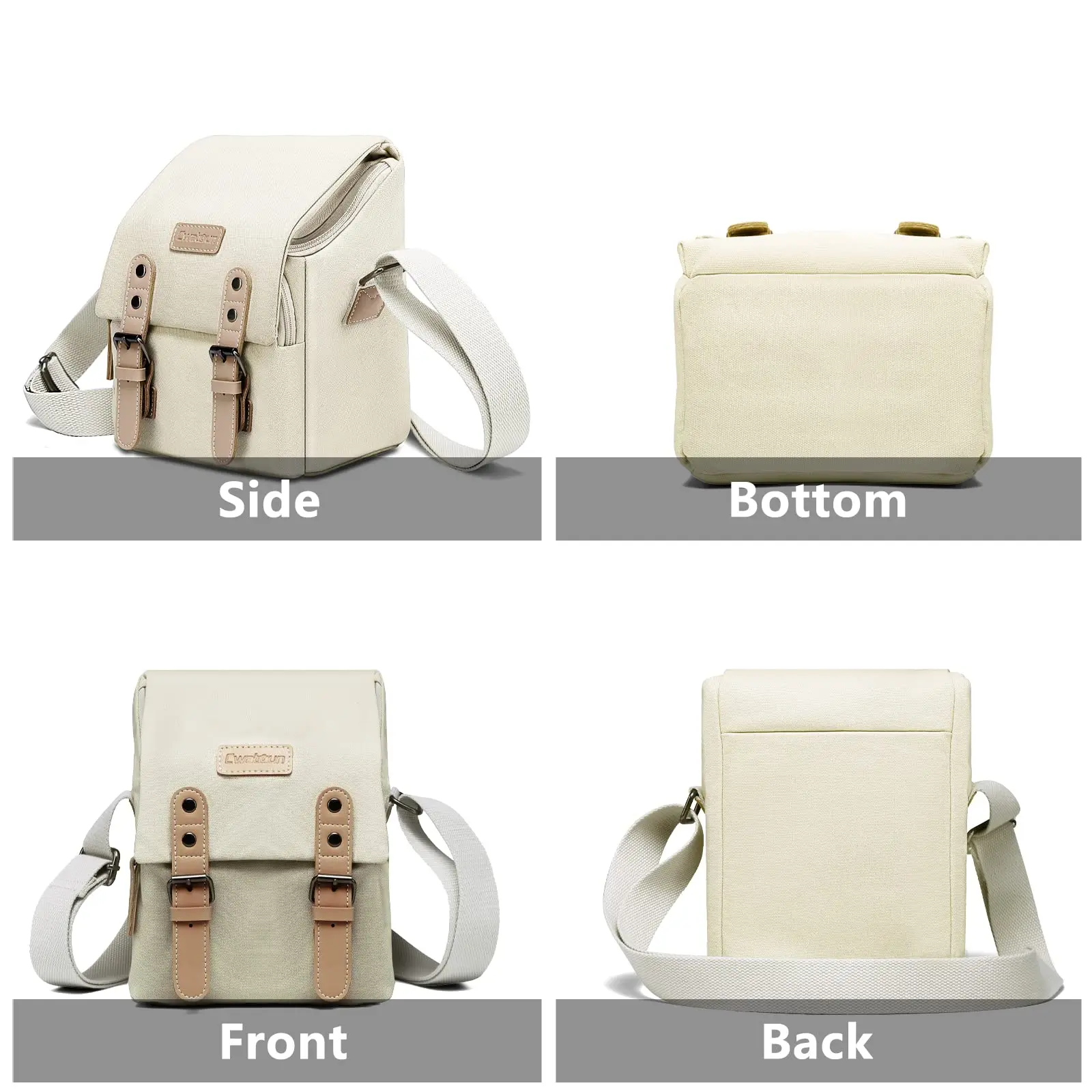 Canvas Wholesale Woman Cheap Cute Mini Beige Slr Dslr Lens Case Shoulder Waterproof Small Crossbody Digital Case Camera Bag