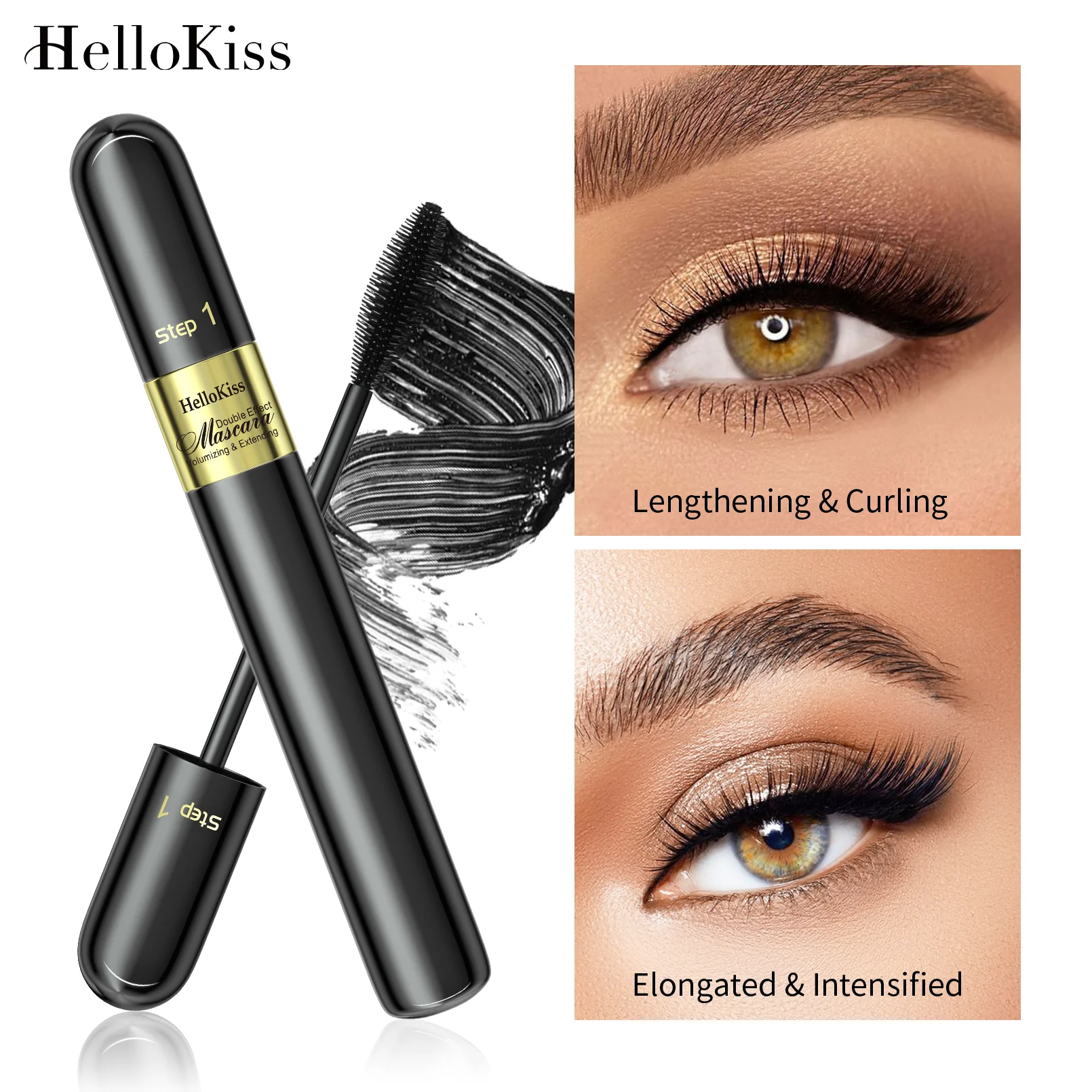 OEM Eyelash Growth Thick Extension Mascara Makeup Tool Mascara 4D Fiber Curling Eyelashes Waterproof Vegan Matte Mascara