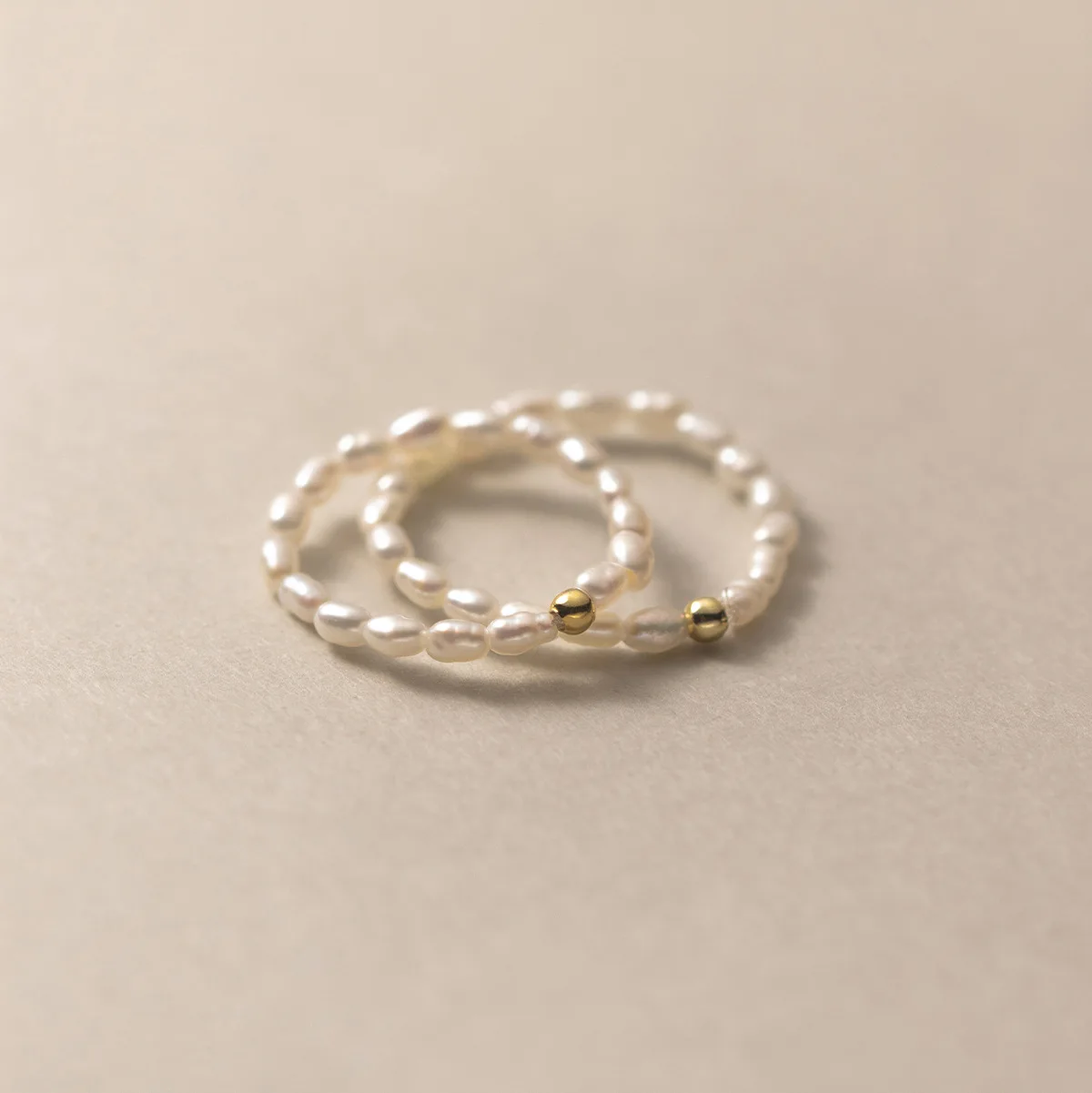 Daidan Ring Silver 925 Adjustable Pearl Elastic Adjustable Chain Fresh Water Pearl Beaded Ring