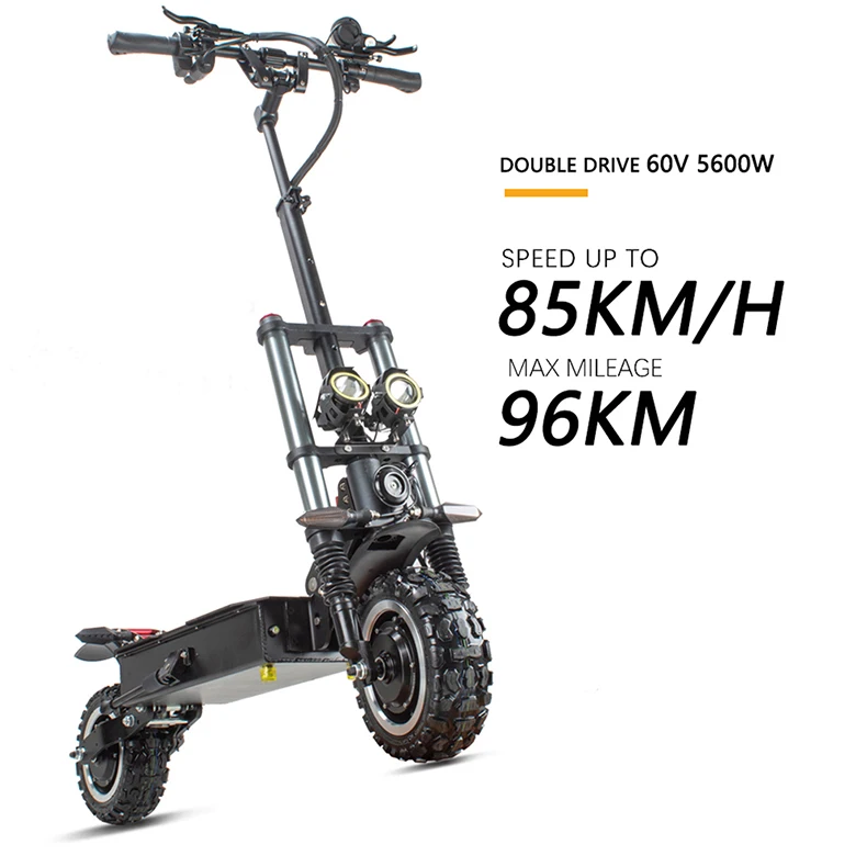 Halo Knight T107 In Stock Electric Scooter Europe Dropshipping 60v Electric Scooter Double Drive Off Road Electric Scooter 5600W