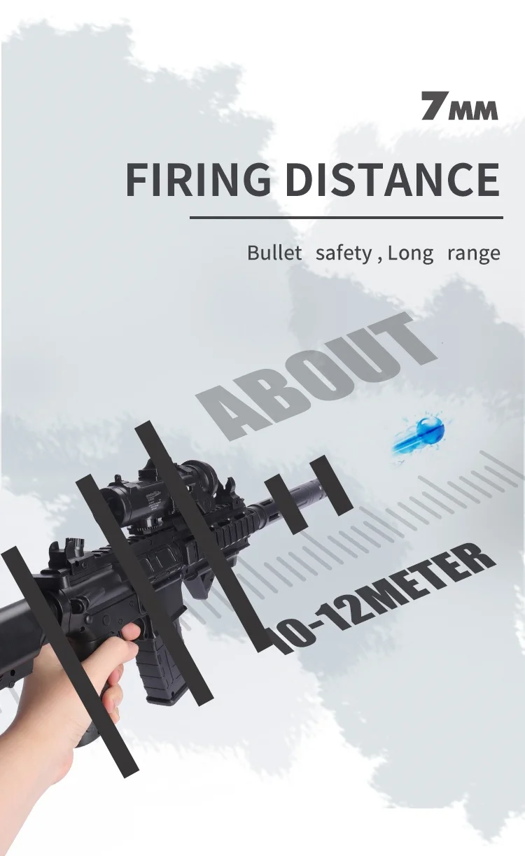 Factory hot sales Electric Shooting Games Nylon splatrball ball blaster for adults realistic toy gun