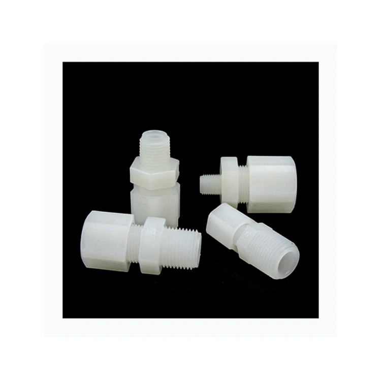 Ra1.6 Pipe Fitting PVDF External teeth direct to the head PVDF male connectors