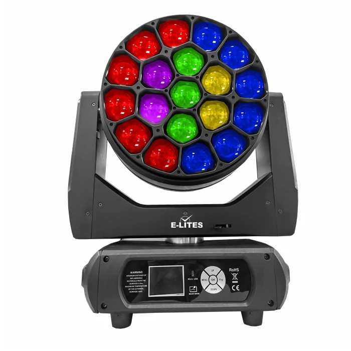 Big BEE EYE K15 19*40W RGBW 4IN1 LED ZOOM WASH Moving Beam Lights
