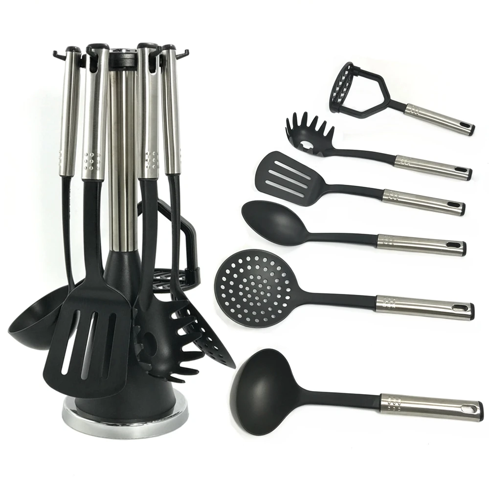 Plastic Kitchen Ware Productos De Cocina Tableware Kitchen Utensils Spoon Holder Nylon Kitchen Tool Ladle Masher