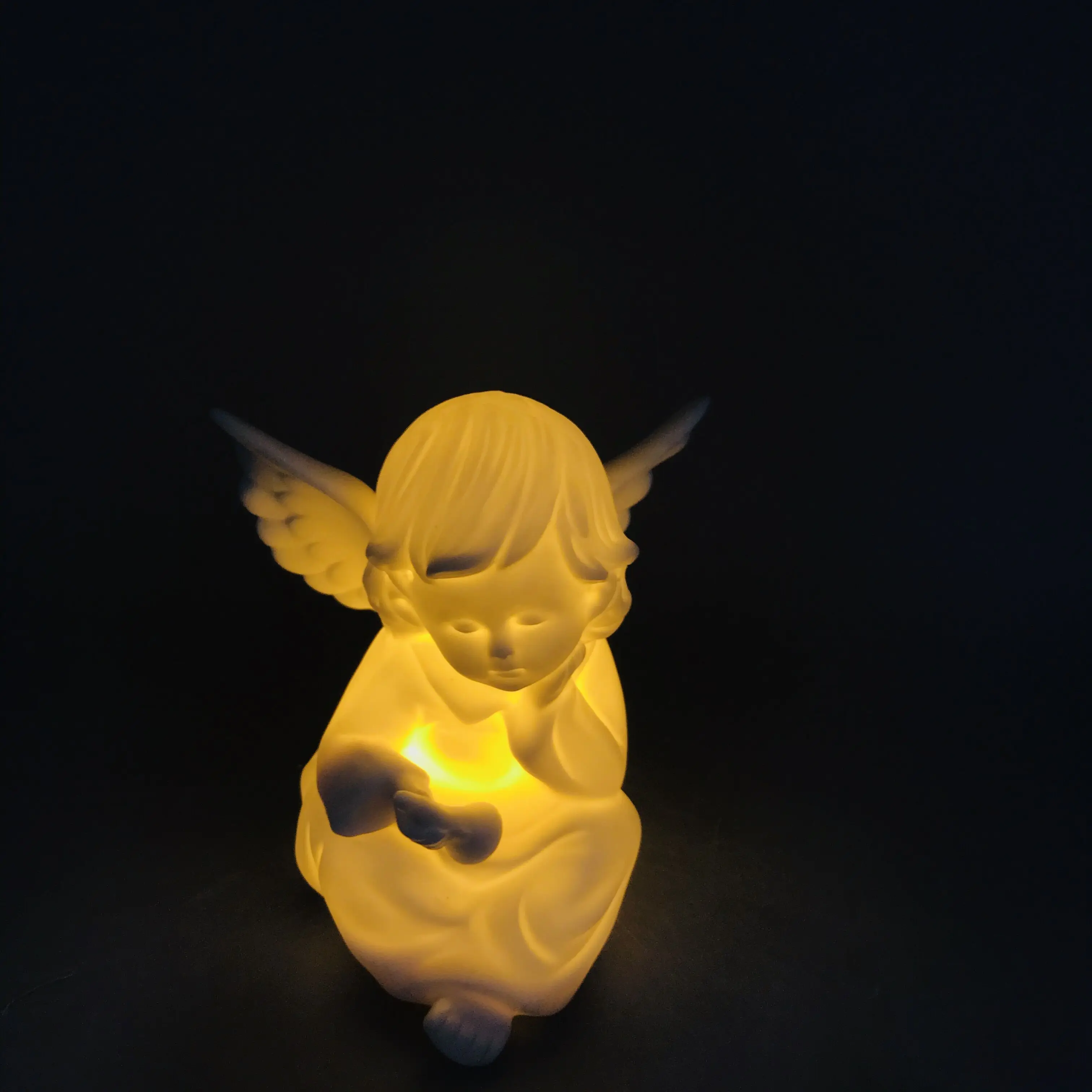 Customized porcelain feather angel wings home light