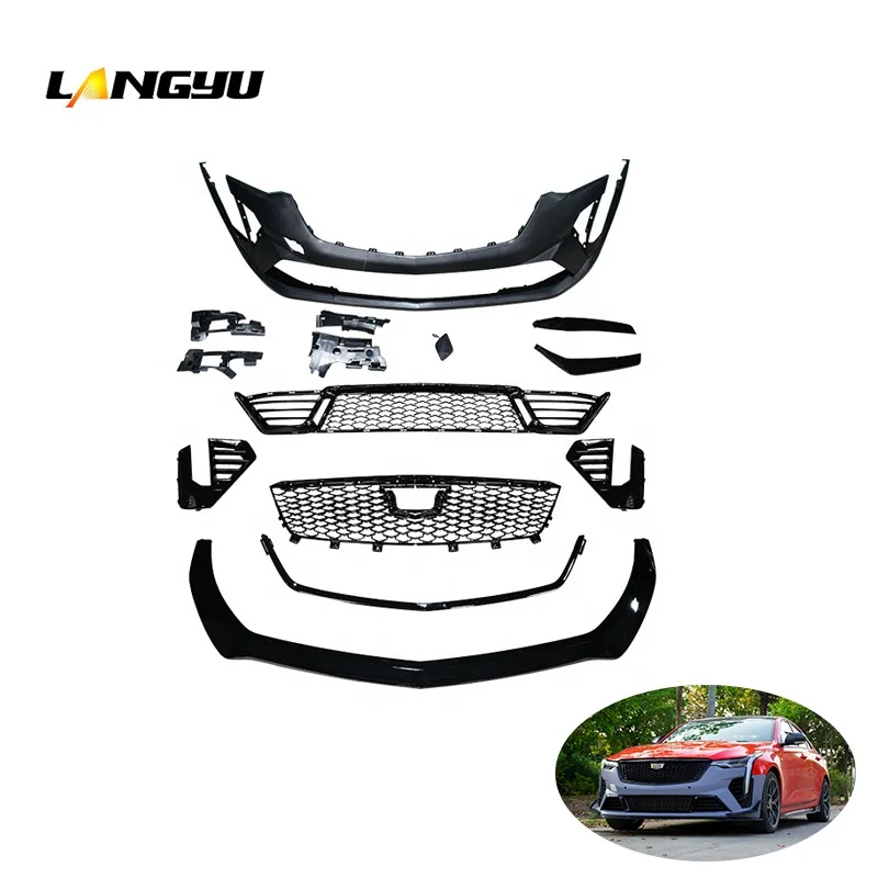 For new product 2020+ Auto Car Cadillac CT4 Blackwing Front Bumper Body Kits PP plastic