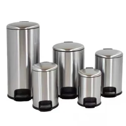 4 Classified Trash Can Canteen Stainless Steel dual trash Bins  Step Fingerprint Resistant garbage can for School