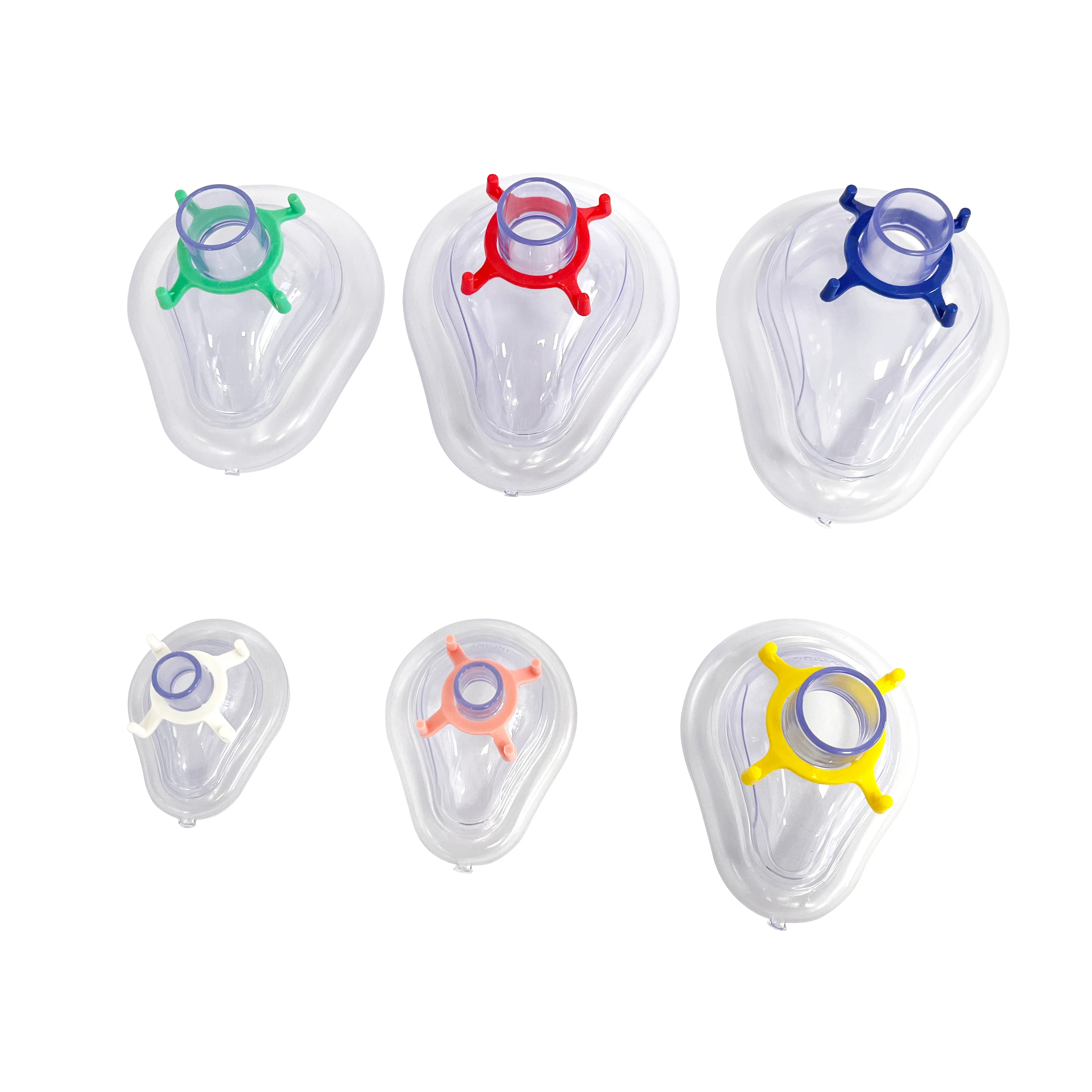 Factory Direct Selling Hot Sales Medical Disposable PVC air cushion Anesthesia Mask with Valve
