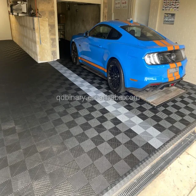 anti-slip interlocking pp garage floor tiles plastic car wash drain garage carpet modular car garage floor mat