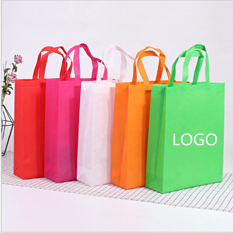 Hot Promotion Item Custom Printing Logo Eco Friendly Reusable Heat Seal Plain Shopping Storage Non Woven Tote Bag with handle