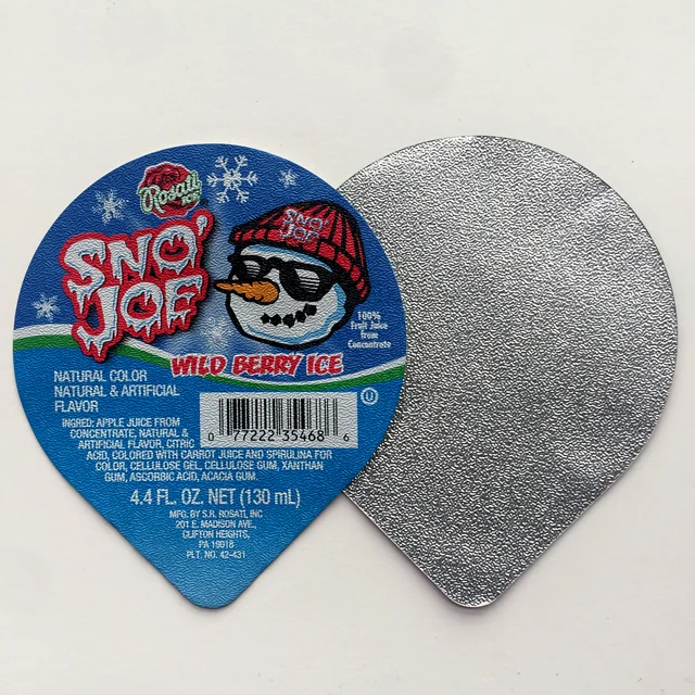 Supply wholesale packaging die cut aluminum foil lid for water ice or ice cream