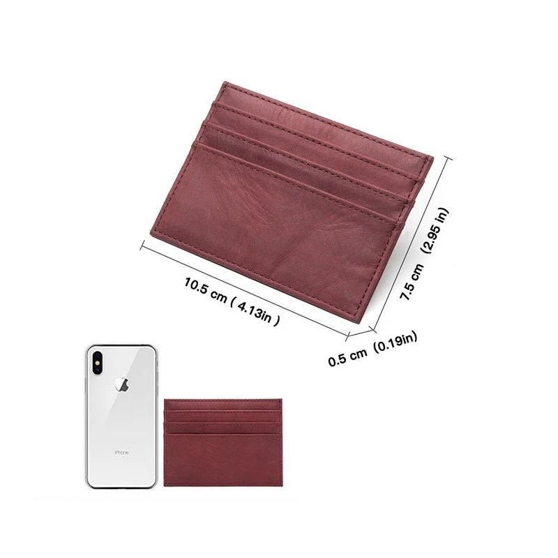ZXX466 Customize Design Slim Coin Purse Purse ID Credit Card Holder Short PU Leather credit card holder for men