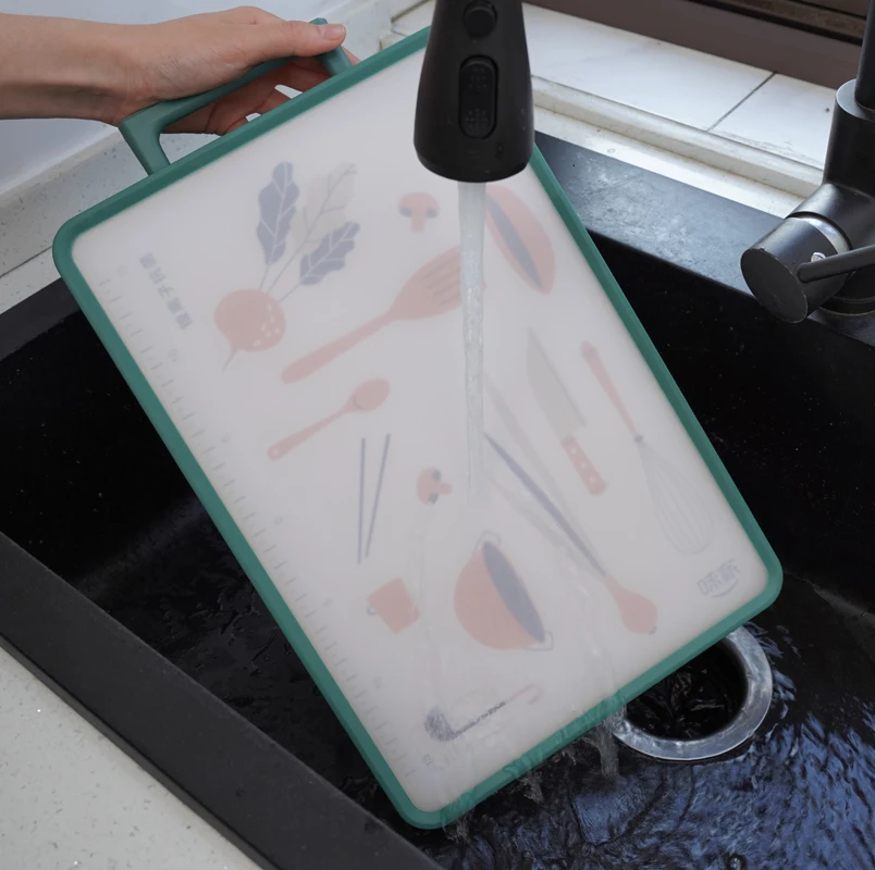 Cutting Board Kitchen Board Durable Chopping Block Wholesale PE Plastic Blue Kitchenware Rectangle Shrink Wrap Easy to Clean