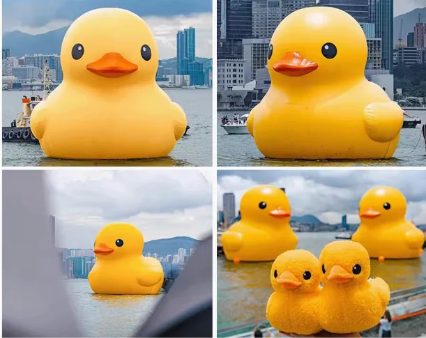 Giant Floating water Advertising Inflatable Yellow Duck Balloon for Decoration