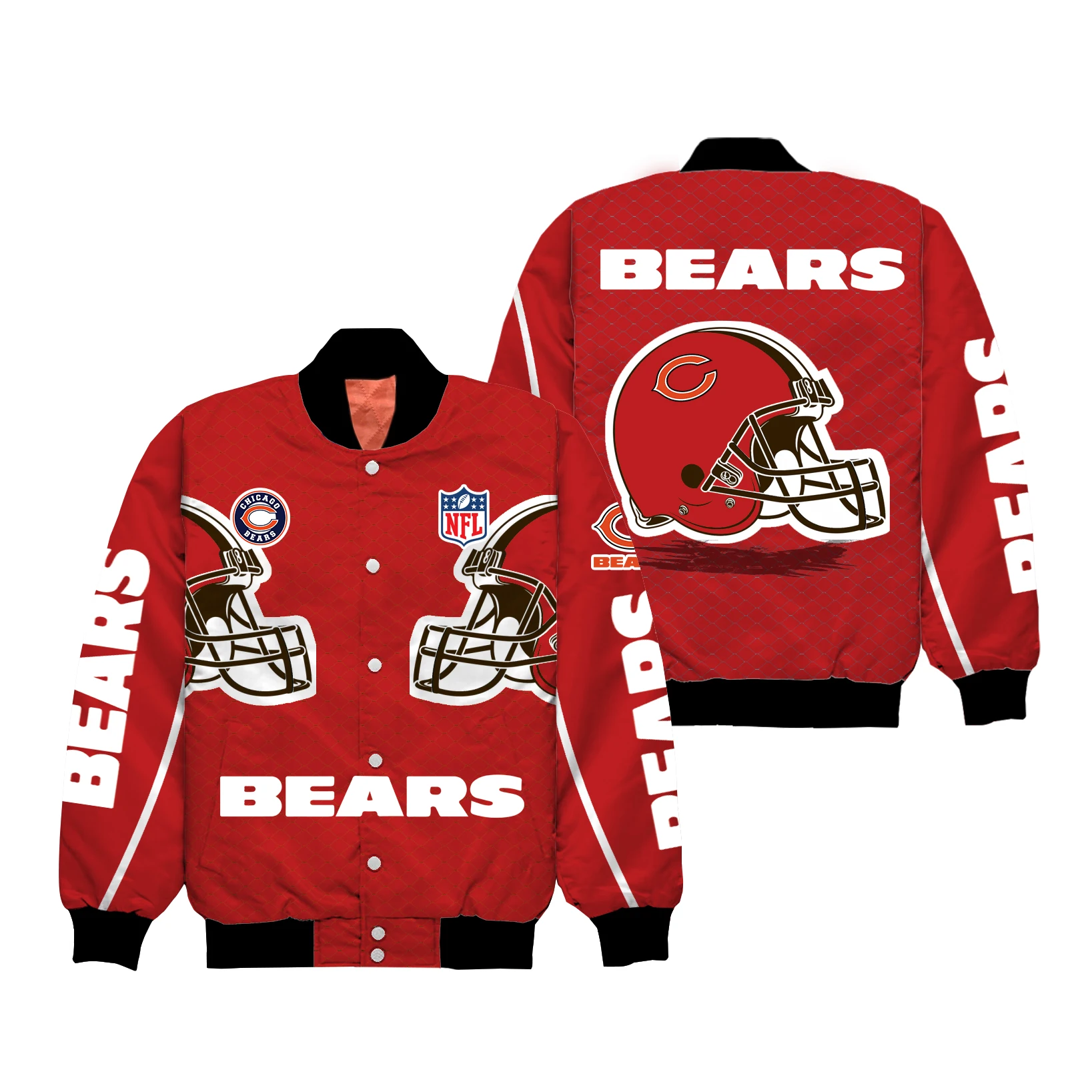 NFLE Button Designer Bomber Jacket Casual Long Sleeve Warm Fashion Wear Men Women Jackets