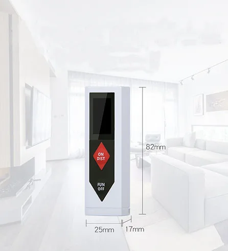 Портативный мини-измеритель расстояния для помещений, белый лазерный измеритель, рулетка с цифровой ручкой