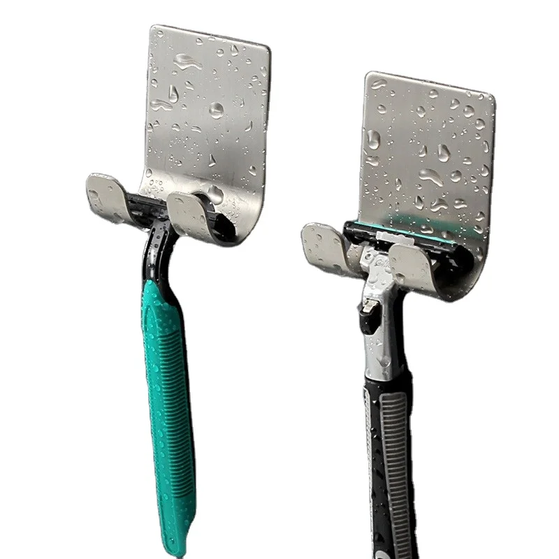 Wall Bathroom Accessories Punch Free Razor Holder Men Shaving Shaver Shelf Bathroom Razor Rack