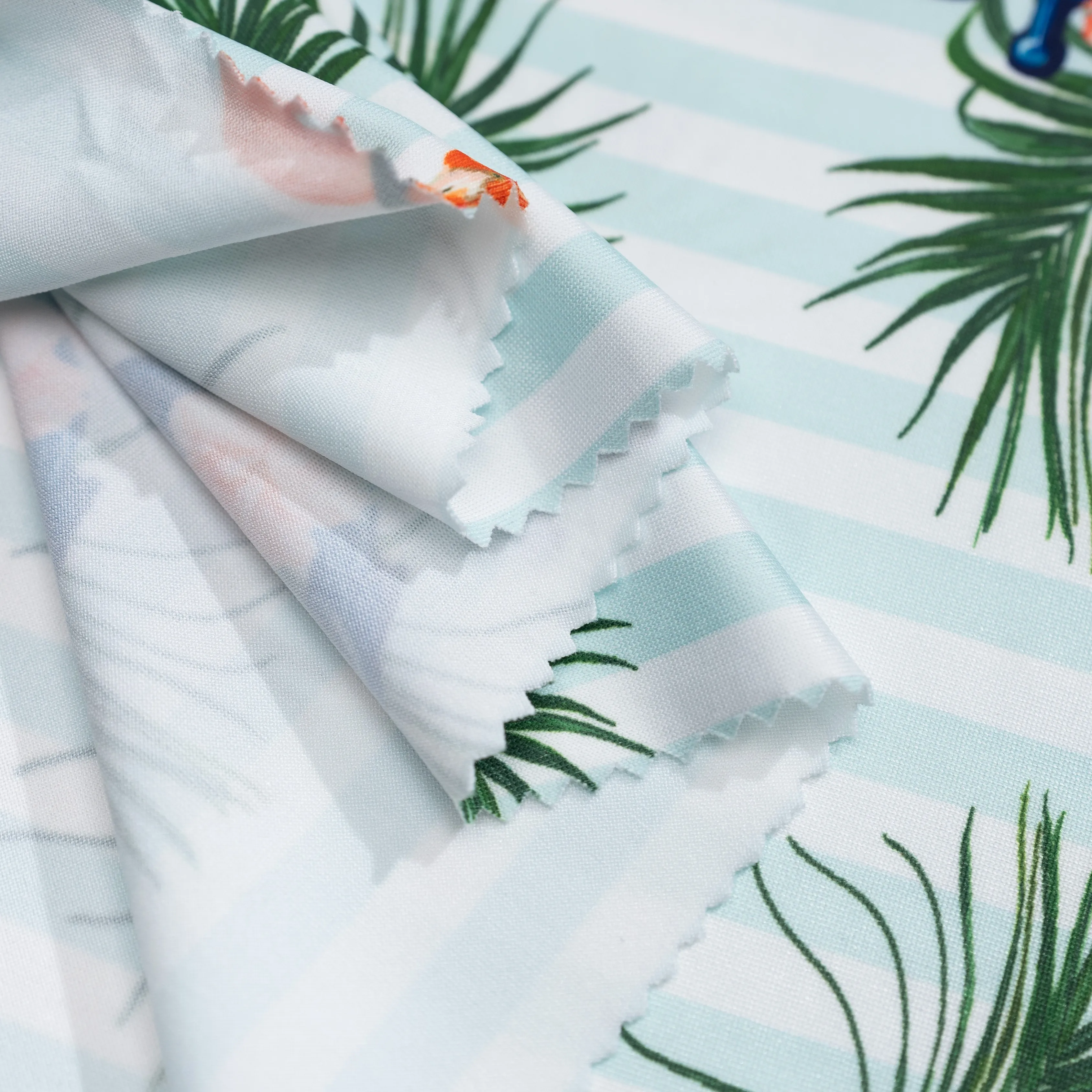 Wholesale Spandex Polyester Floral Printed Stretch Fabrics Breathable Dresses Skirts Fabric