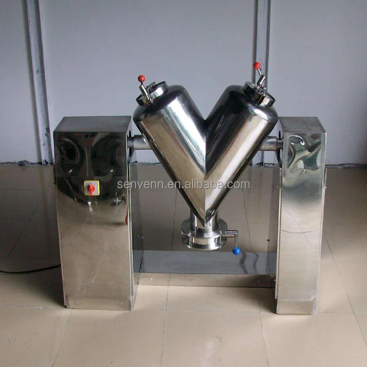 SenVen Food industry small dry powder mixer V shape flour animal feed mixers for sale