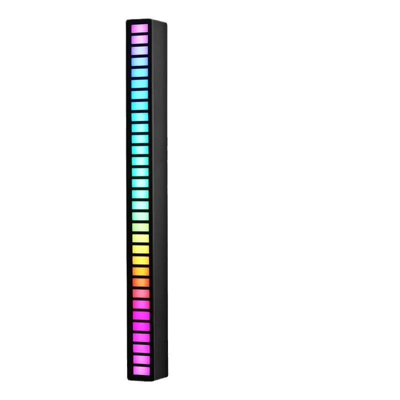RGB перезаряжаемый звуковой сигнал голосовой подсветка креативный Красочный светодиодный окружающий свет для автомобиля