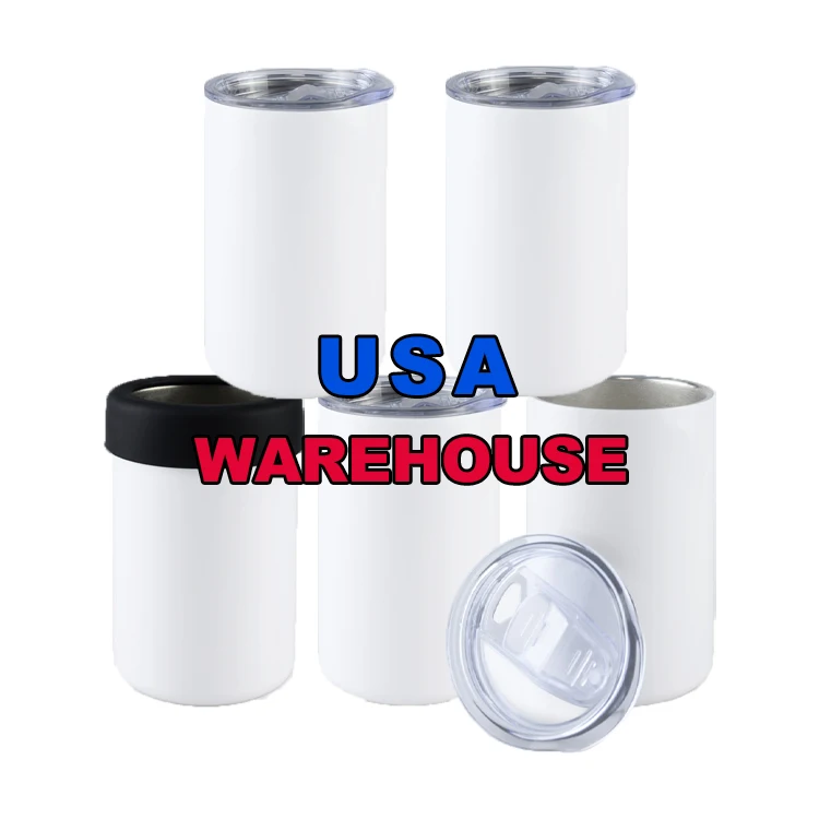 Wholesale stainless steel double wall sublimation tumblers 12oz sublimation blanks can cooler
